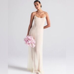 SKIMS Sheer Silk Slip Chemise in Ivory NWT
